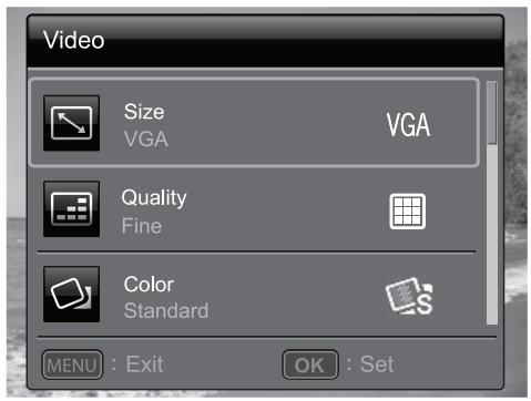 POLAROID Z2300 - Video Menu - 1