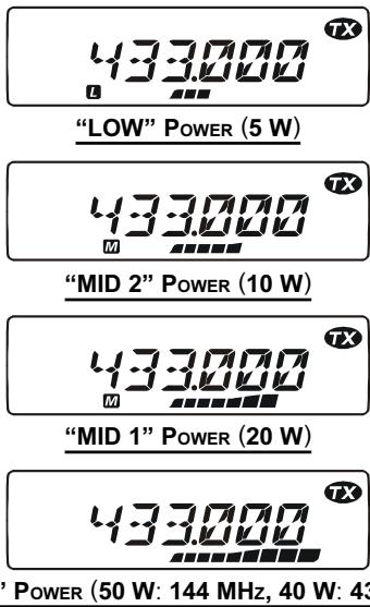 YAESU FT-7800E - Changer la puissance de sortie de l'émetteur - 2