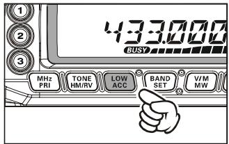 YAESU FT-7800E - Changer la puissance de sortie de l'émetteur - 1
