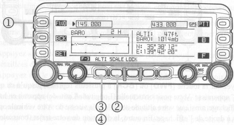 YAESU FTM-350AE - Utilisation de la page baromètre/altitude - 1