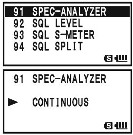 YAESU VX-8DR - SETTING UP THE SPECTRUM ANALYZER MODE: - 1