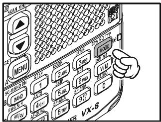 YAESU VX-8DR - CHANGING THE RECEIVING MODE - 1