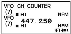 YAESU VX-8DR - The Channel Counter feature can only be activated while the VX-8DR is operating in the "A-Band". - 1