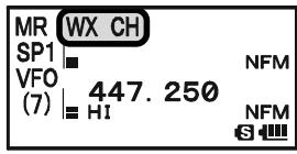 YAESU VX-8DR - WEATHER BROADCAST CHANNELS - 1