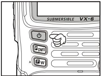 YAESU VX6E - SWITCHING POWER ON AND OFF - 1