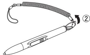 PANASONIC FZ-G1 - Fixation du stylet (inclus) à l'ordinateur. - 2