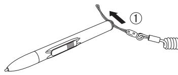 PANASONIC FZ-G1 - Fixation du stylet (inclus) à l'ordinateur. - 1