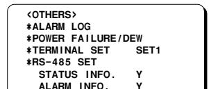 SANYO TLS-9924P - Settings when using RS-485 - 1