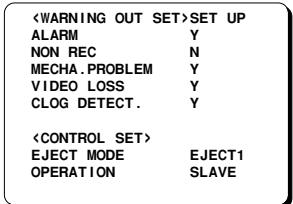 SANYO TLS-9924P - WARNING OUT Terminal Output Setting - 1