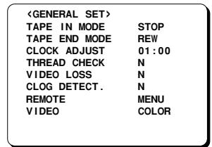 SANYO TLS-9924P - GENERAL SET menu - 1