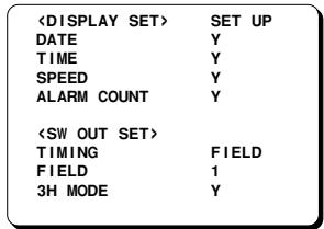 SANYO TLS-9924P - SW OUT Terminal Output Setting - 1