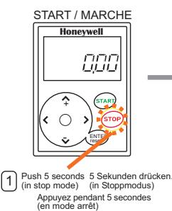 HONEYWELL NXL HVAC - START-UP WIZARD / =Push the button / Taste drucken / Appuyez sur le bouton INSTALLATIONSASSISTENT / - 1