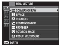 FUJI APPAREIL PHOTO A OBJECTIF INTERCHANGEABLE X-E1 NOIR 18-55MM - Utilisation des menus : Mode de lecture - 1