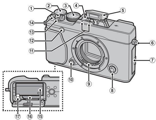 FUJI APPAREIL PHOTO A OBJECTIF INTERCHANGEABLE X-E1 NOIR 18-55MM - Parties de l'appareil photo - 1