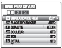 FUJI FINEPIX S1OO FS - Réglage du [MENU PRISE DE VUES] - 1