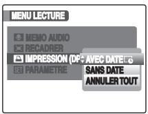 FUJI FINEPIX S1OO FS - Réglage des images DPOF ([IMPRESSION (DPOF)]) - 1