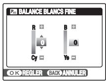 FUJI FINEPIX S1OO FS - Réglage précis de la balance des blancs (BAL. BLANCS FINE) - 1