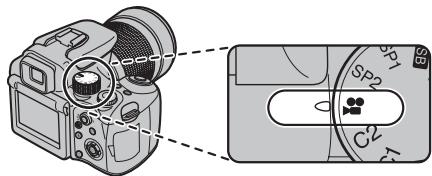 FUJI FINEPIX S1OO FS - Reglez l'appareil photo sur le mode video. - 1