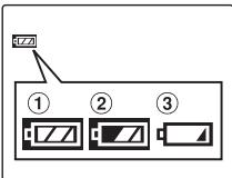 FUJI FINEPIX S1OO FS - Vérification de la charge de la batterie - 1