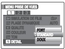 FUJI FINEPIX S1OO FS - Réglage du contour de l'image (fort/doux) ([DEDETAIL]) - 1