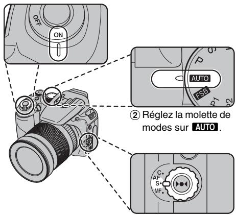 FUJI FINEPIX S1OO FS - Mettez l'appareil photo sous tension. - 1