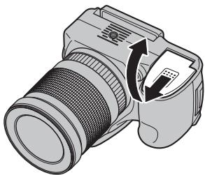 FUJI FINEPIX S1OO FS - Ouvrez le volet du couvercle du compartment pour batterie. - 1