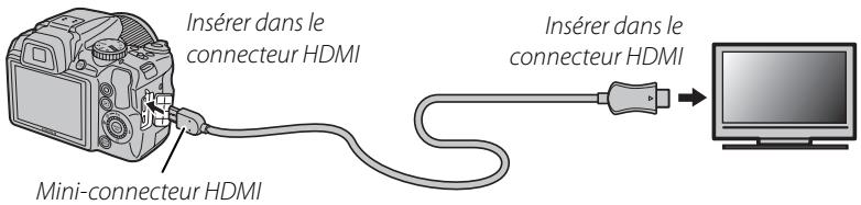 FUJI FINEPIX S8400 - Raccordement de l'appareil photo à un téléviseur haute définition (HD) - 1