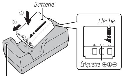 FUJI FINEPIX SL300 - Insérez la batterie dans le chargeur de batterie fourni. - 1