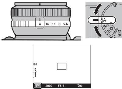FUJI X-E1 - Sélectionnéz le programme AE. - 1