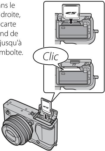 FUJI X-E1 - Insérez la carte mémoire. - 1
