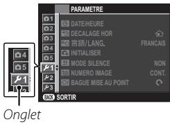 FUJI X-E1 - Utilisation du menu de réglage - 1