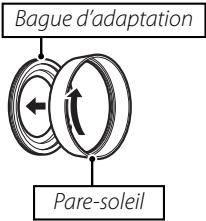 FUJI X20 - Fixation des pare-soileil d'objectifs LH-X10 - 1