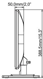 IIYAMA B2480HS-B1, PROLITE B1980SD-B1, PROLITE B2080HSD, PROLITE B2280HS, PROLITE B2280WSD-B1, PROLITE B2480HS-1, PROLITE XB2380HS, PROLITE B2480HSU-1, PROLITE B2481HS-1, PROLITE B2780HSU, IIY - Dimensions : ProLite XB2380HS - 4