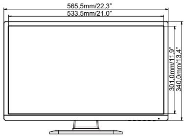 IIYAMA PROLITE E2483HS-B1 - DIMENSIONS : ProLite XB2483HSU - 1