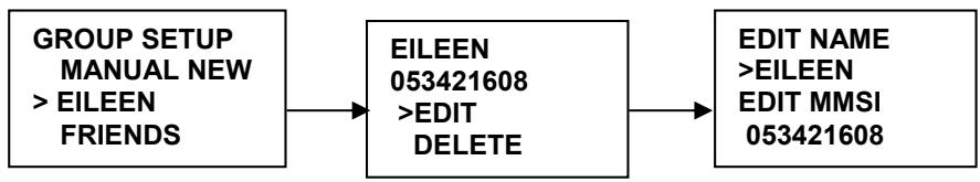 NAVICOM RT-650 - Entrez vos groupes 'GROUP SETUP' - 1