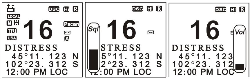 NAVICOM RT-650 - Aperçu de l'écran LCD du combiné sans fil - 1