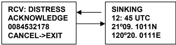 NAVICOM RT-650 - Réception d'un.accuse réception d'une station cotoire pour un appel de détesse - 1