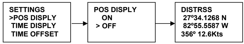 NAVICOM RT-650 - Affichage de la position - 1