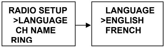 NAVICOM RT-650 - Sélection de la langue - 1