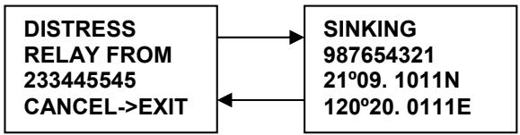NAVICOM RT-650 - Réception d'un appel de détresse relayé - 1