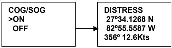 NAVICOM RT-650 - Options d'affichage de la route fond (COG/SOG) - 1
