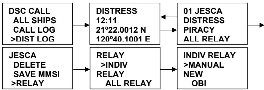 NAVICOM RT-650 - Appel individuel à partir du journal des appeals de détresse - 2