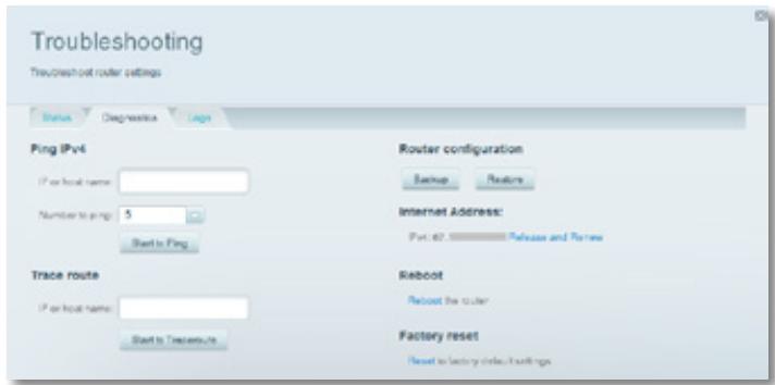 LINKSYS EA6200 - Pour diagnostiquer votre connexion Internet : - 1
