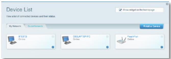 LINKSYS EA6200 - Pour afficher les détails d'un périphérique réseau : - 1
