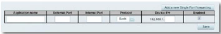LINKSYS EA6200 - To set up single port forwarding: - 2