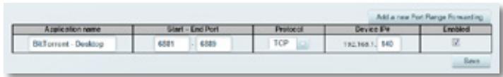 LINKSYS EA6200 - Click Add a new Port Range Forwarding. - 2