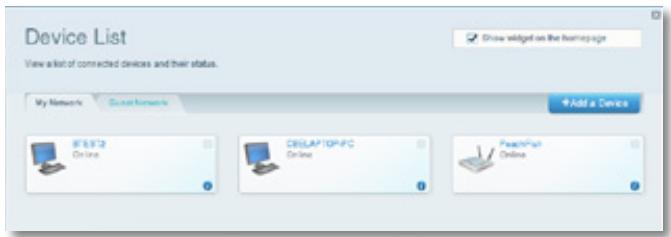 LINKSYS EA6200 - To view network device details: - 1