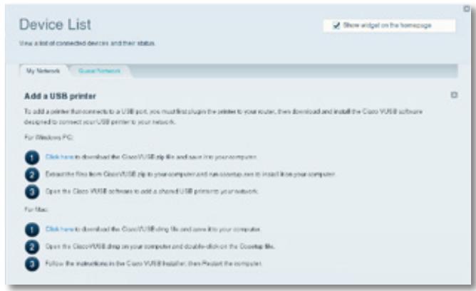 LINKSYS EA6200 - Pour connecter une imprimante USB à votre réseau par le biais du port USB du routeur : - 2