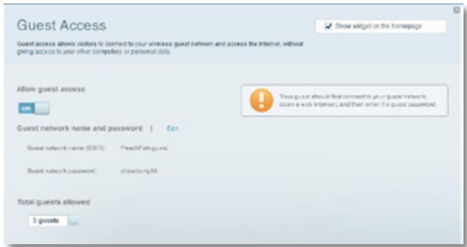 LINKSYS EA6200 - Pour configurer l'accès d'invite sur votre réseau : - 1