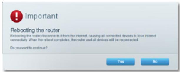 LINKSYS EA6200 - To reboot your router using Linksys Smart Wi-Fi: - 1